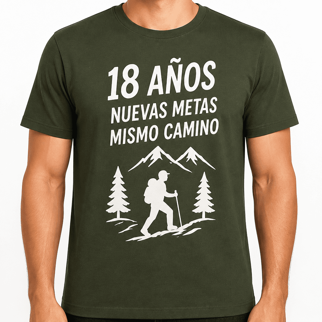 Camiseta para 18 años – 18 años nuevas metas mismo camino