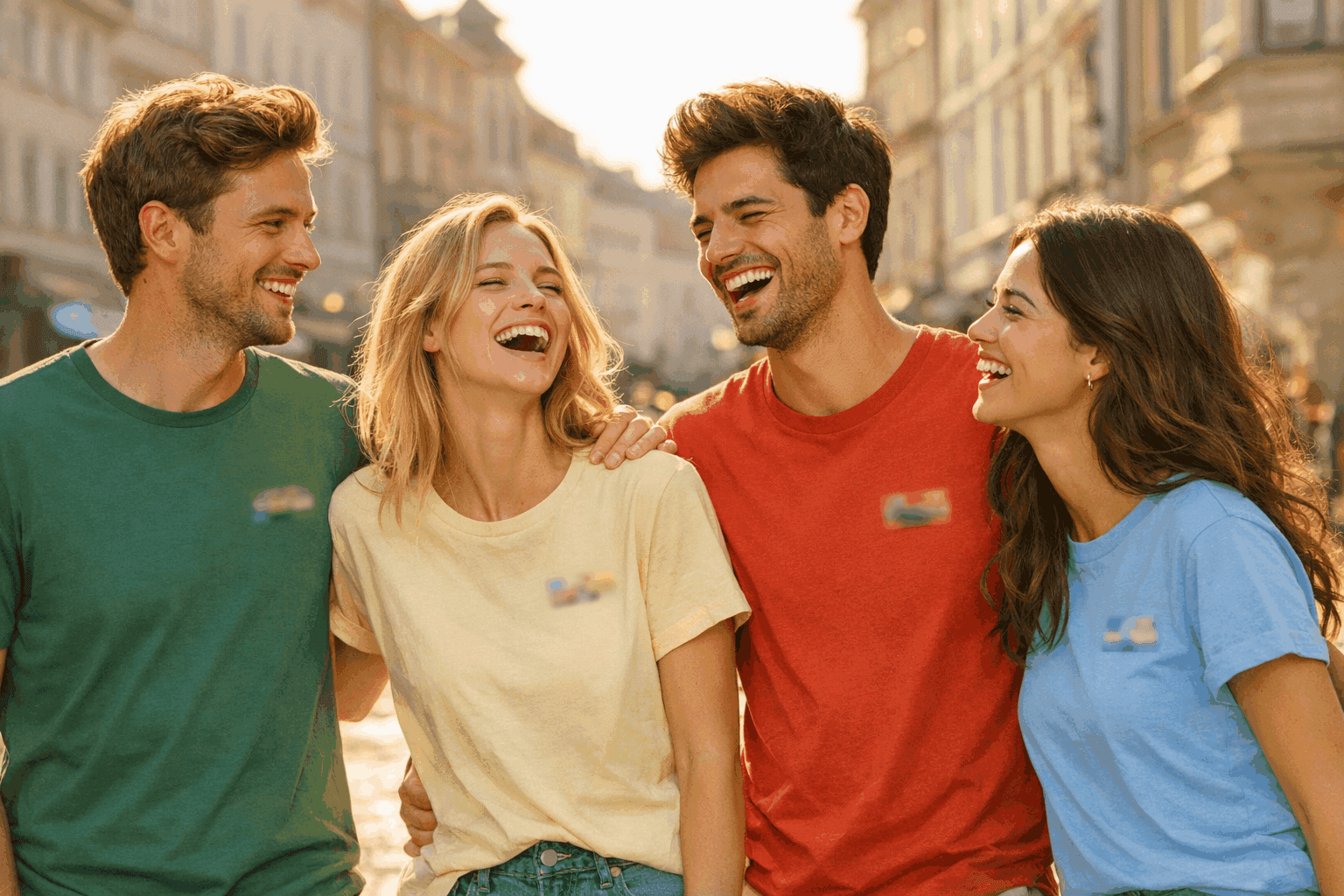 Amigos con camisetas divertidas de Top-camisetas.com