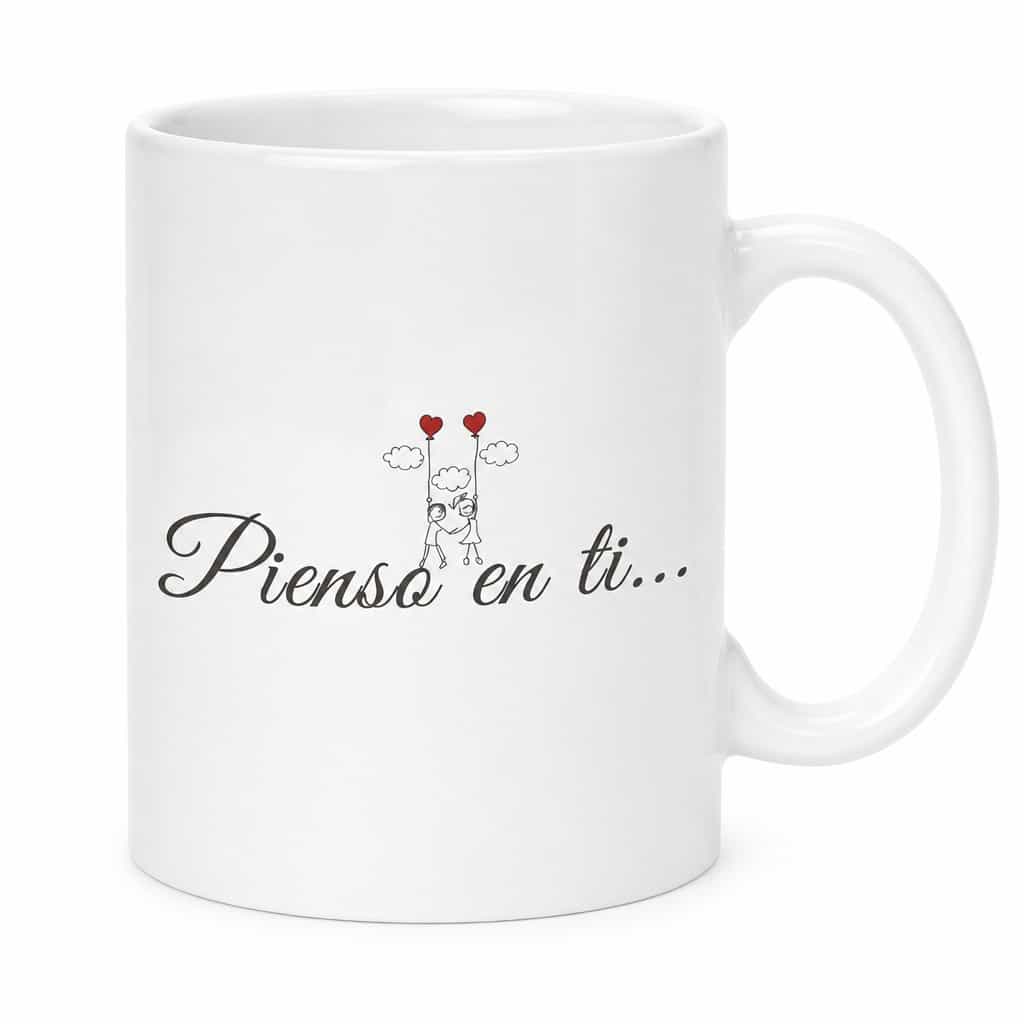 Taza divertida Pienso en ti....