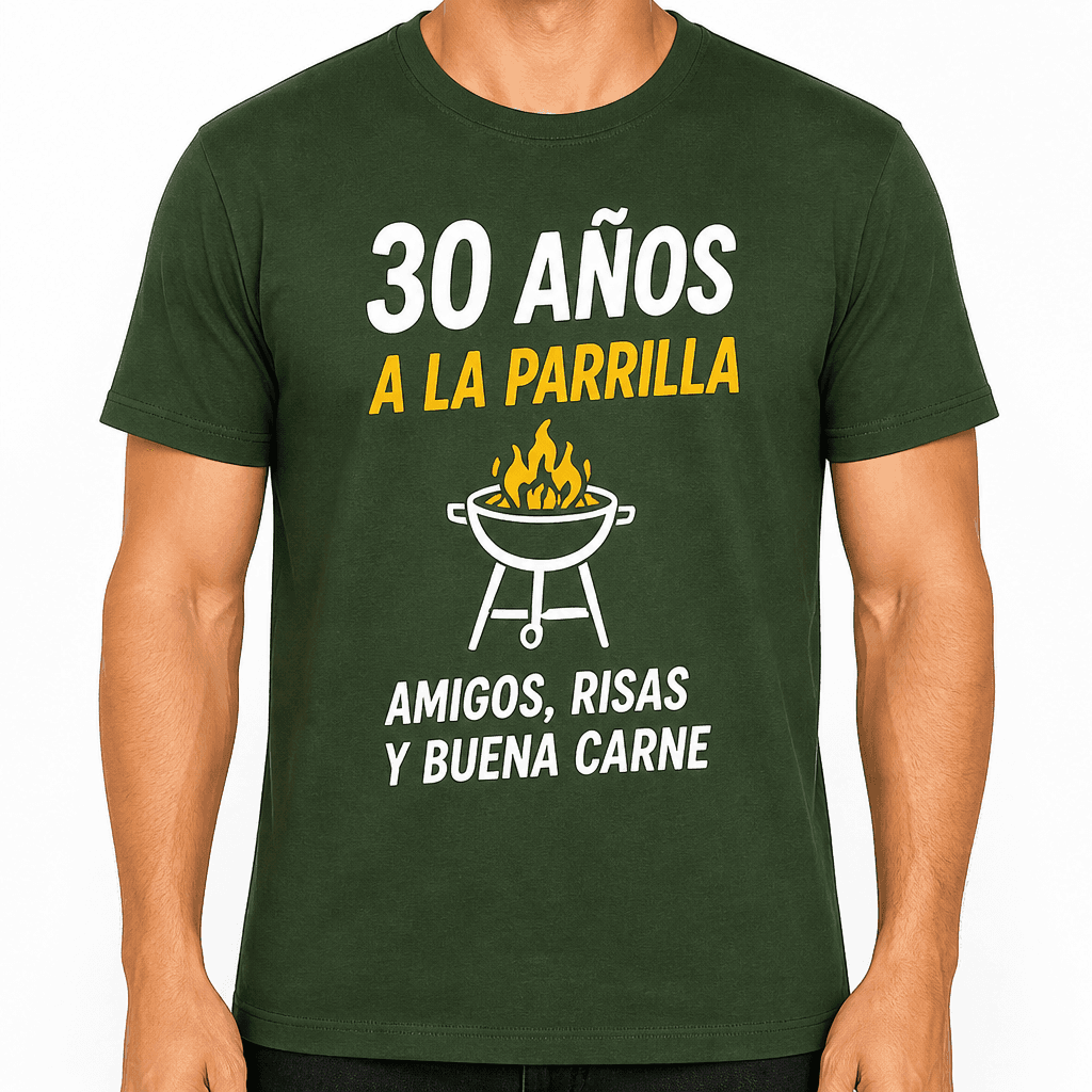 Camiseta para 30 años – 30 años a la parrilla amigos, risas y buena carne