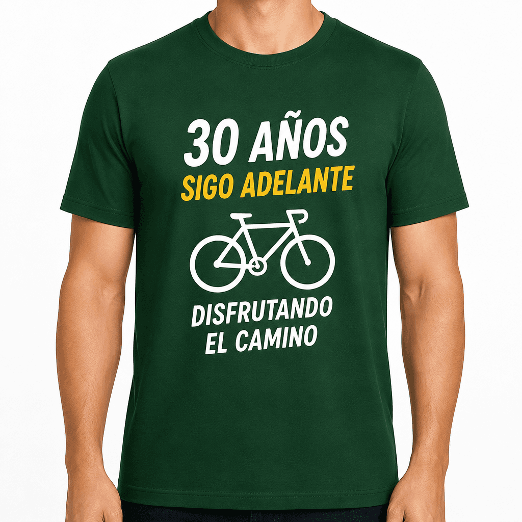 Camiseta para 30 años – 30 años sigo adelante disfrutando el camino