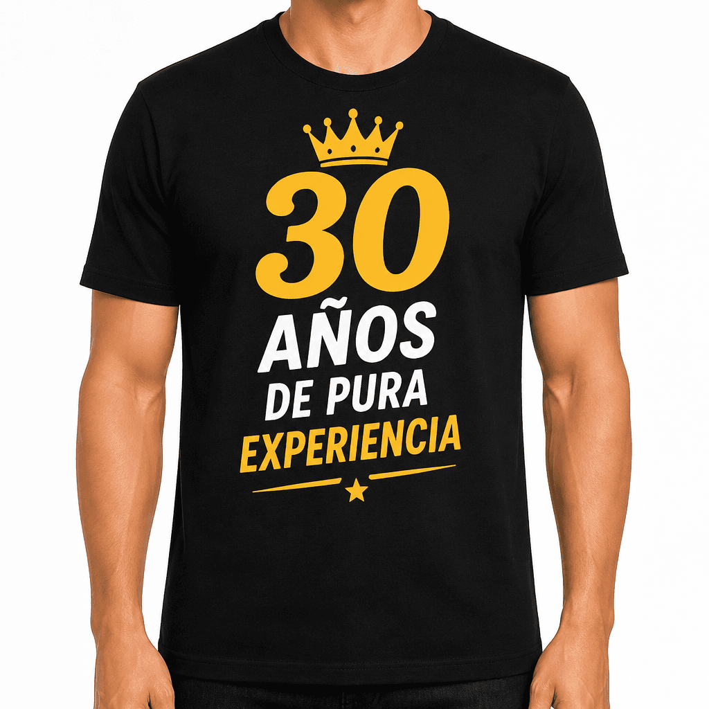 Camiseta para 30 años – 30 años de pura experiencia