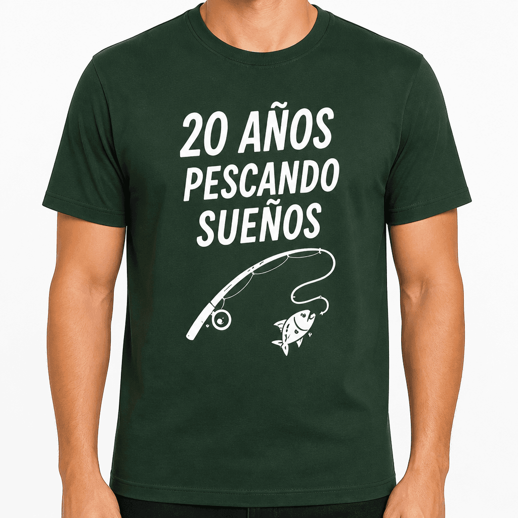 Camiseta para 20 años – 20 años pescando sueños