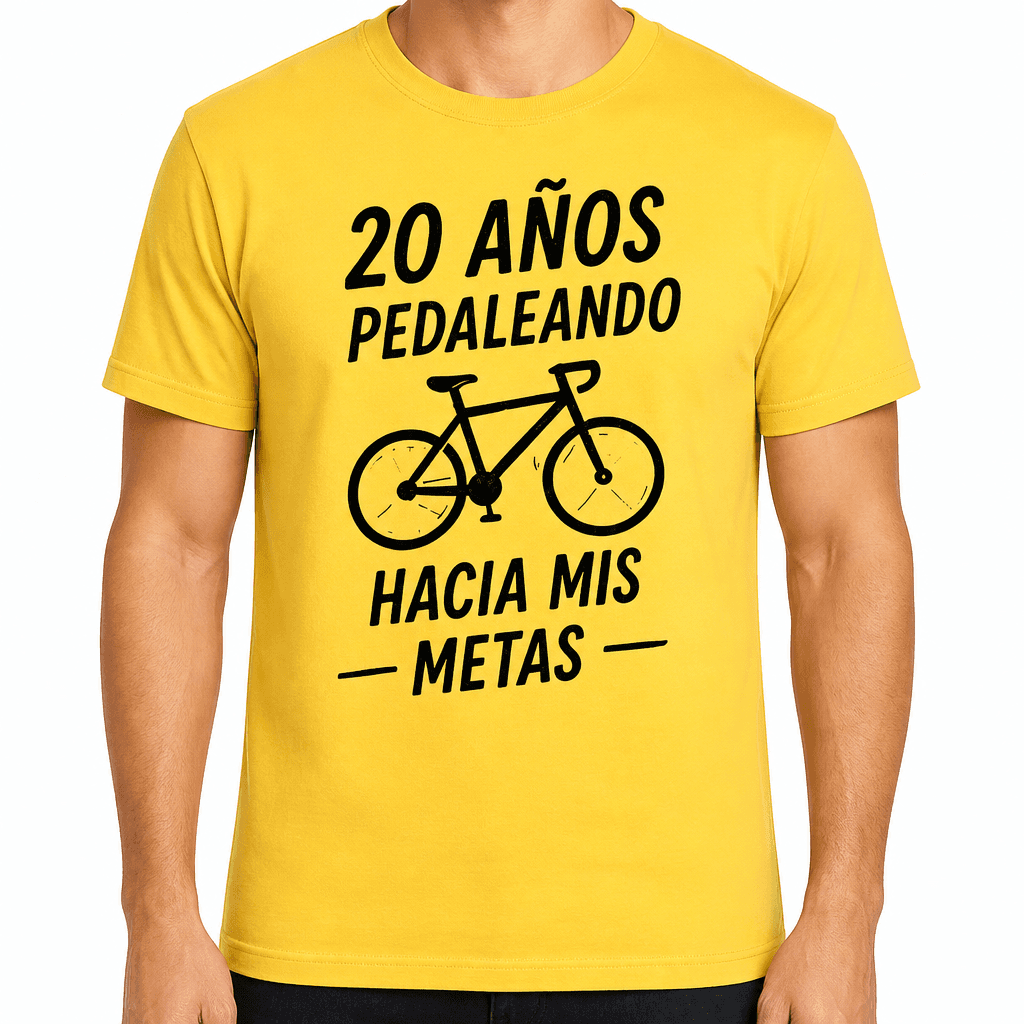 Camiseta para 20 años – 20 años pedaleando hacia mis — metas —