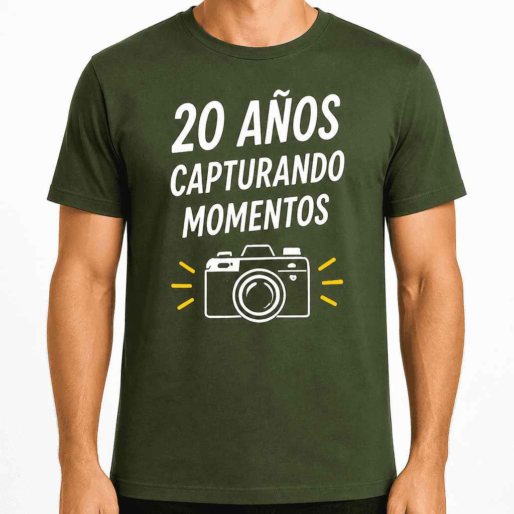 Camiseta para 20 aƱos ā 20 aƱos capturando momentos