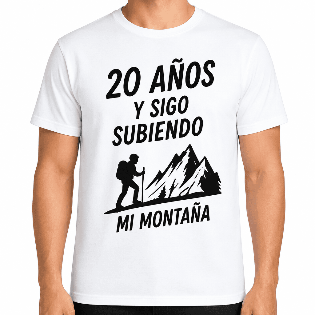 Camiseta para 20 años – 20 años y sigo subiendo mi montaña