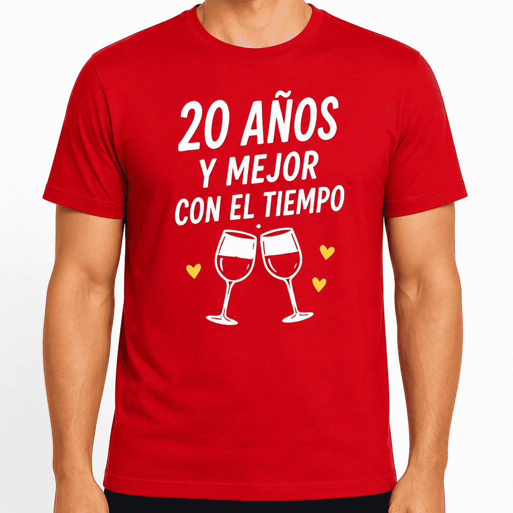 Camiseta para 20 aƱos ā 20 aƱos y mejor con el tiempo