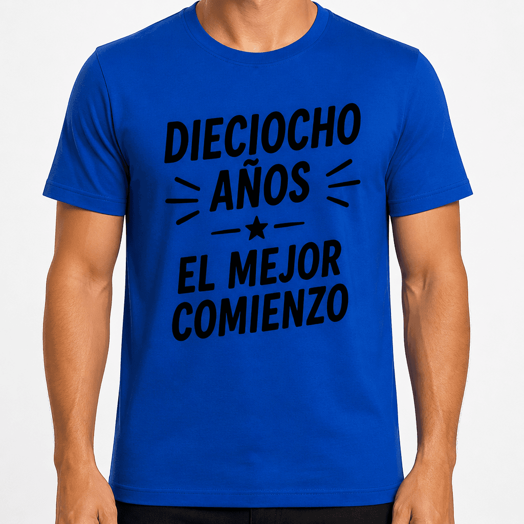 Camiseta para 18 años – Dieciocho años el mejor comienzo