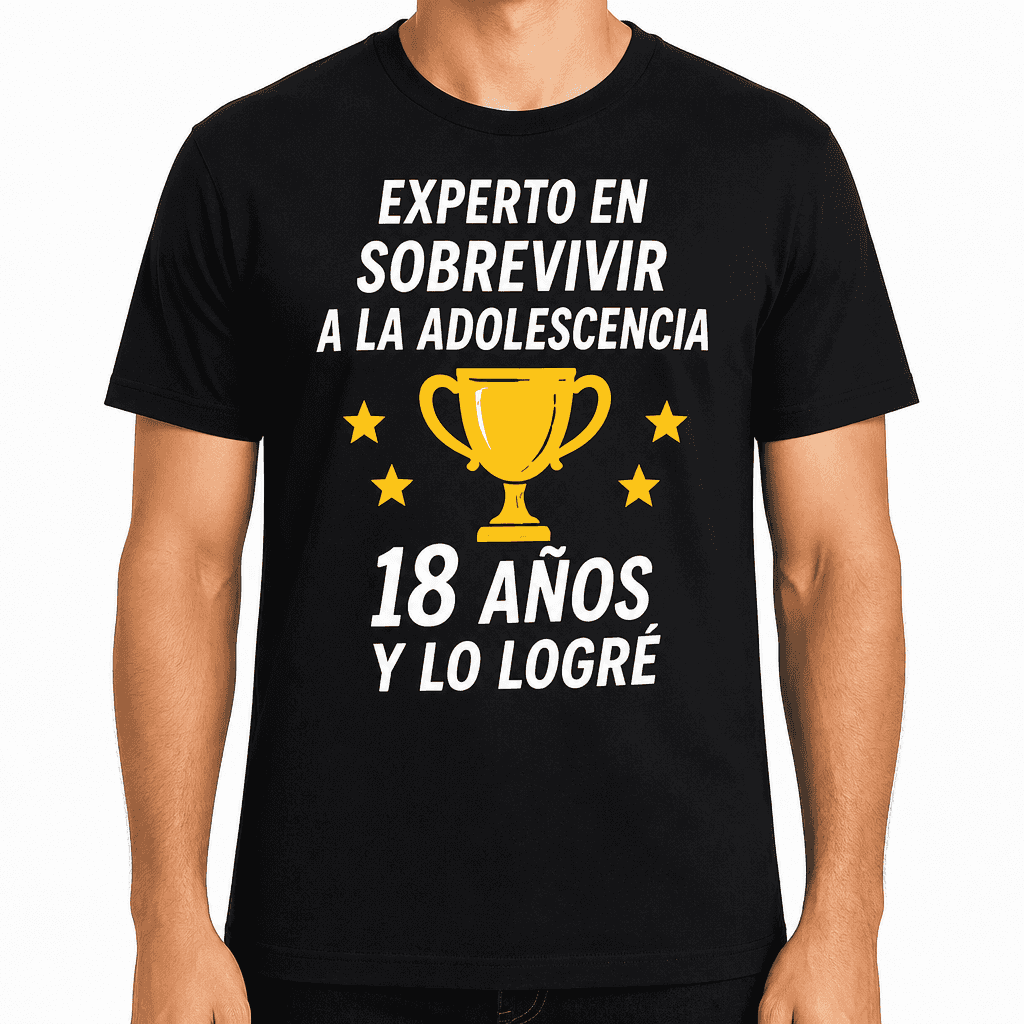 Camiseta para 18 aƱos ā Experto en sobrevivir a la adolescencia 18 aƱos y lo logrĆ©