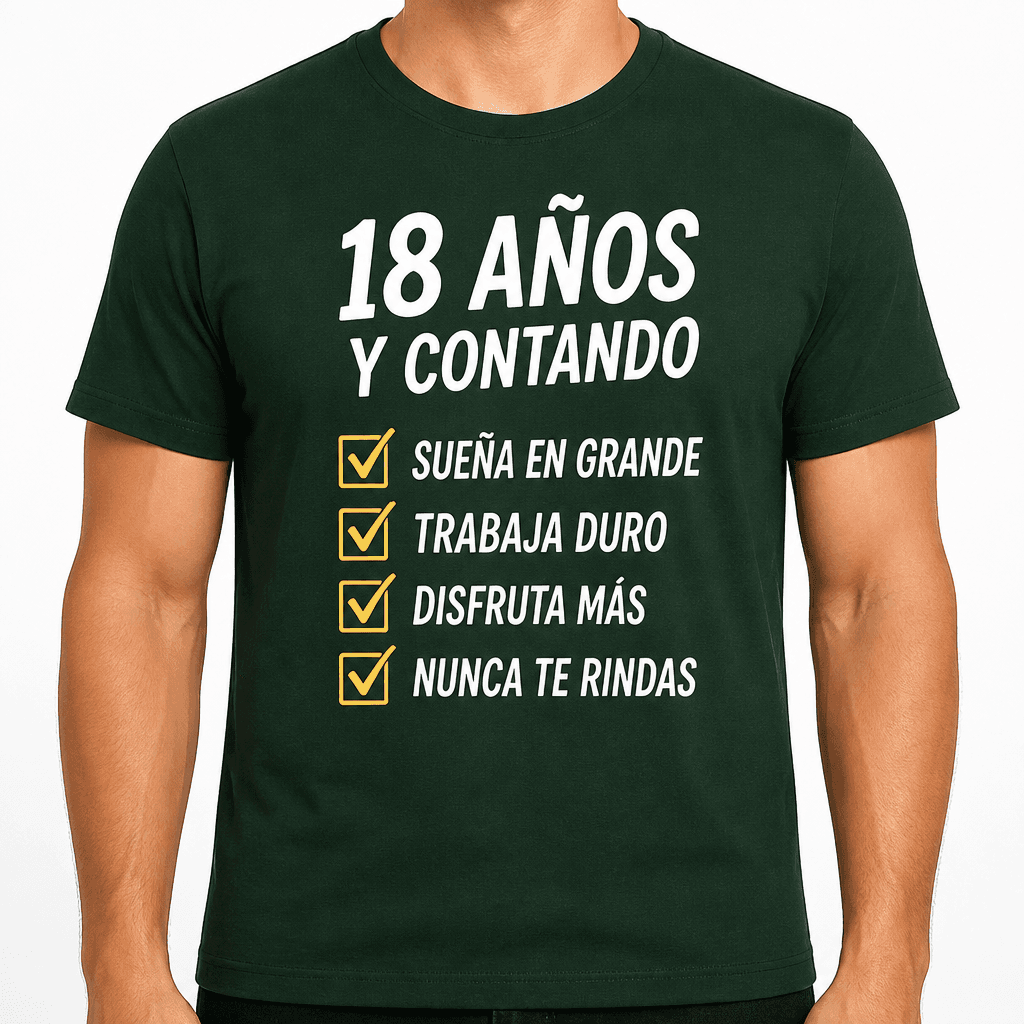 Camiseta para 18 años – 18 años y contando