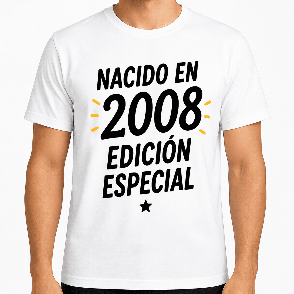 Camiseta para 18 años – Nacido en 2008 edición especial