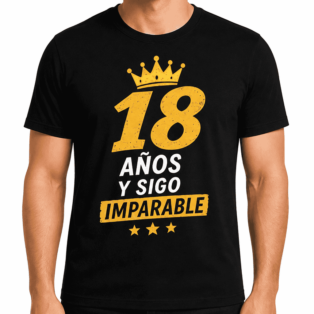 Camiseta para 18 aƱos ā 18 aƱos y sigo imparable