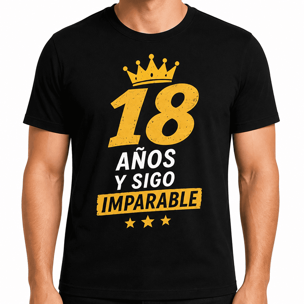 Camiseta para 18 años – 18 años y sigo imparable