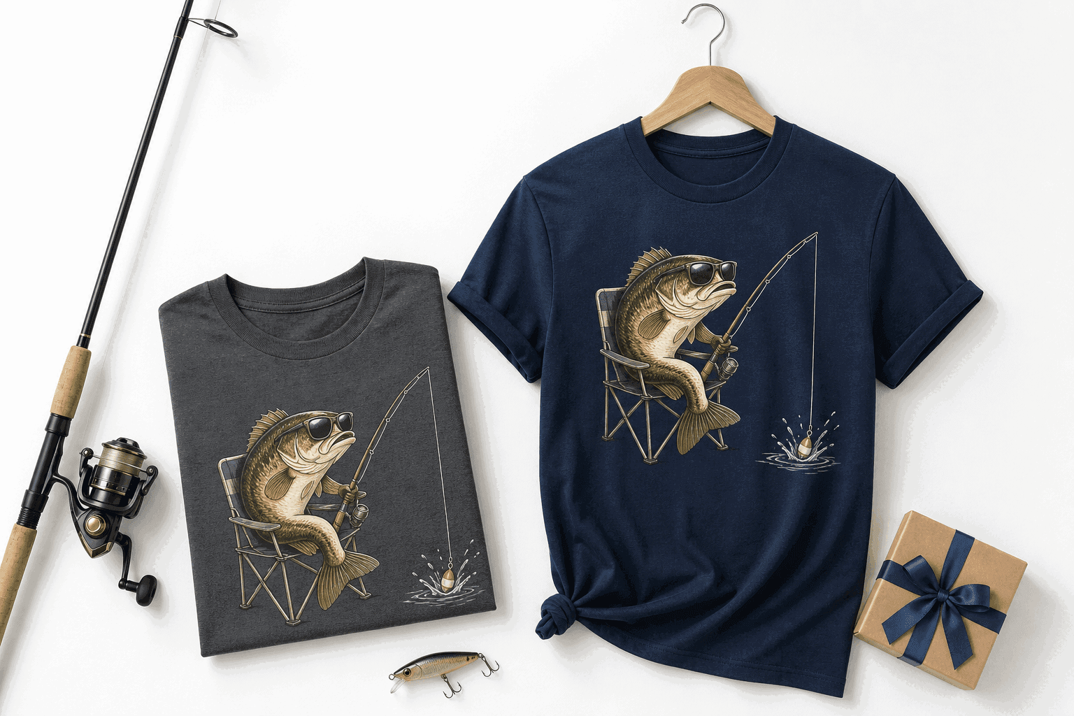 Camisetas divertidas para aficionados a la pesca