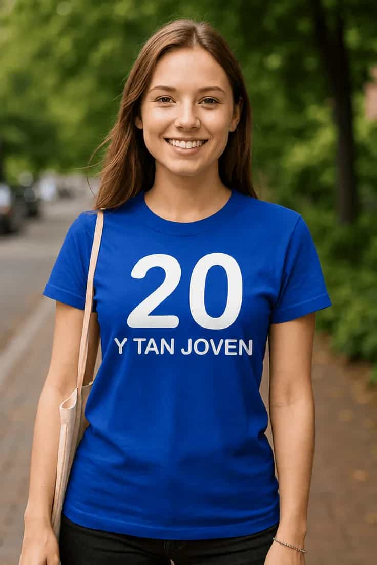 Camiseta divertida 20 y tan joven clƔsica