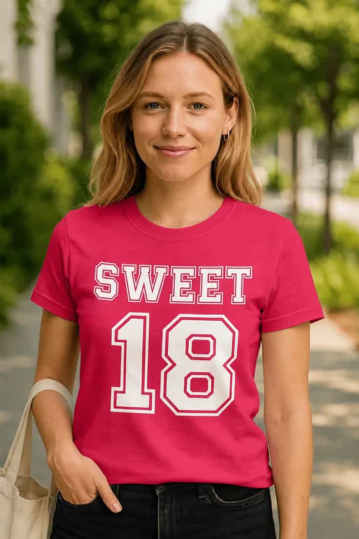 Camiseta divertida Sweet 18 - SWEET 18