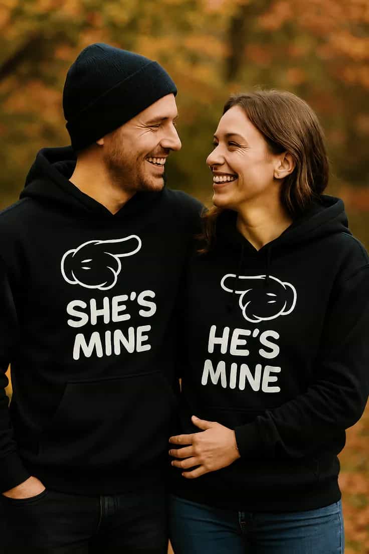 Jersey divertido Diseño para parejas & SHE'S MINE HE