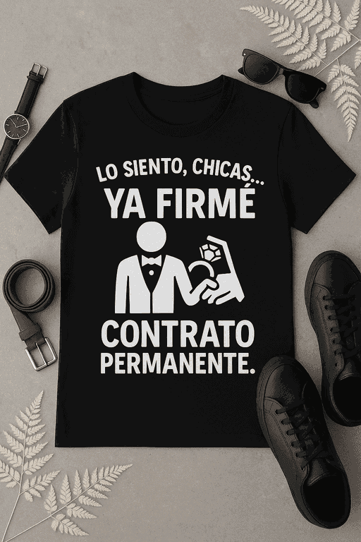 Camiseta Lo siento, chicas... ya firmé contrato permanente