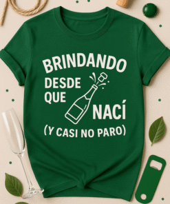 Camiseta Brindando desde que nací (y casi no paro)