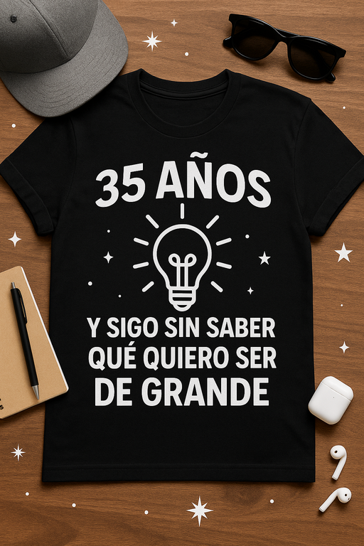 Camiseta 35 años y sigo sin saber qué quiero ser de grande