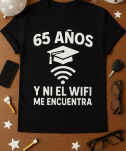 Camiseta 65 años y ni el WiFi me encuentra
