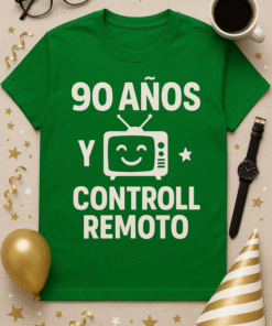 Camiseta 90 años y sin control remoto