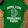Camiseta Jarra llena, problemas fuera