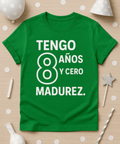 Camiseta personalizable: Tengo X años y cero madurez