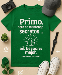 Camiseta Primo: pero no mantengo secretos, solo los esparzo mejor