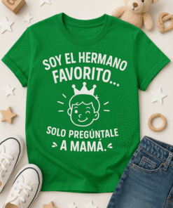 Camiseta Soy el hermano favorito — solo pregúntale a mamá