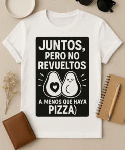 Camiseta Juntos, pero no revueltos (a menos que haya pizza)