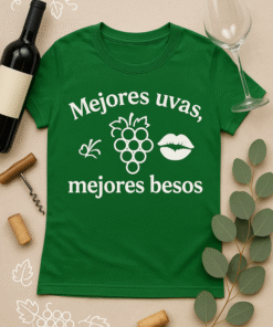 Camiseta Mejores uvas, mejores besos