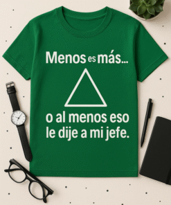 Camiseta Menos es más... o al menos eso le dije a mi jefe