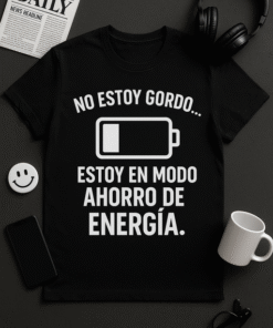 Camiseta No estoy gordo, estoy en modo ahorro de energía
