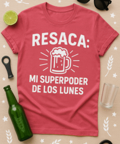 Camiseta Resaca: mi superpoder de los lunes