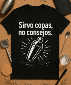 Camiseta unisex Sirvo copas, no consejos