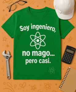 Camiseta Soy ingeniero, no mago… pero casi