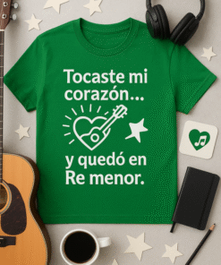 Camiseta Tocaste mi corazón... y quedó en Re menor