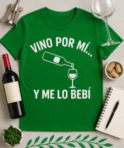 Camiseta Vino por mí… y me lo bebí