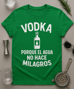 Camiseta Vodka: porque el agua no hace milagros