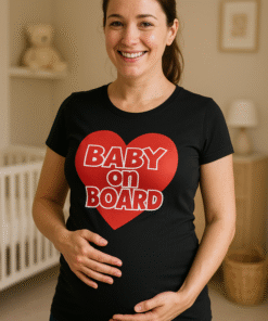 BABY on BOARD corazón - Camiseta premamá