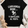 Camiseta Cargando bebé... 80% y antojos al 100%