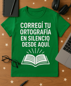 Camiseta Corregí tu ortografía en silencio desde aquí