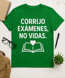 Camiseta unisex Corrijo exámenes, no vidas