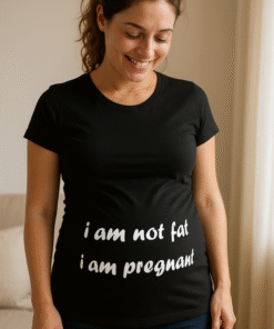 I am not fat I am pregnant - Camiseta premamá