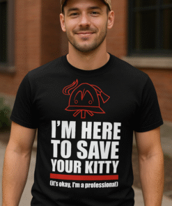 I'm here to save your kitty - Camiseta