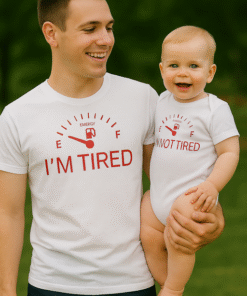 EMERGY I'M TIRED / EMERGY I'M NOT TIRED - Pack Body para bebé y Camiseta