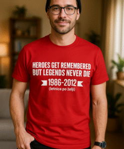 HEROES GET REMEMBERED BUT LEGENDS NEVER DIE (año a elegir) - Camiseta