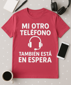 Camiseta Mi Otro Teléfono También Está en Espera