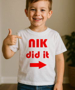 (Nombre) did it - Camiseta infantil